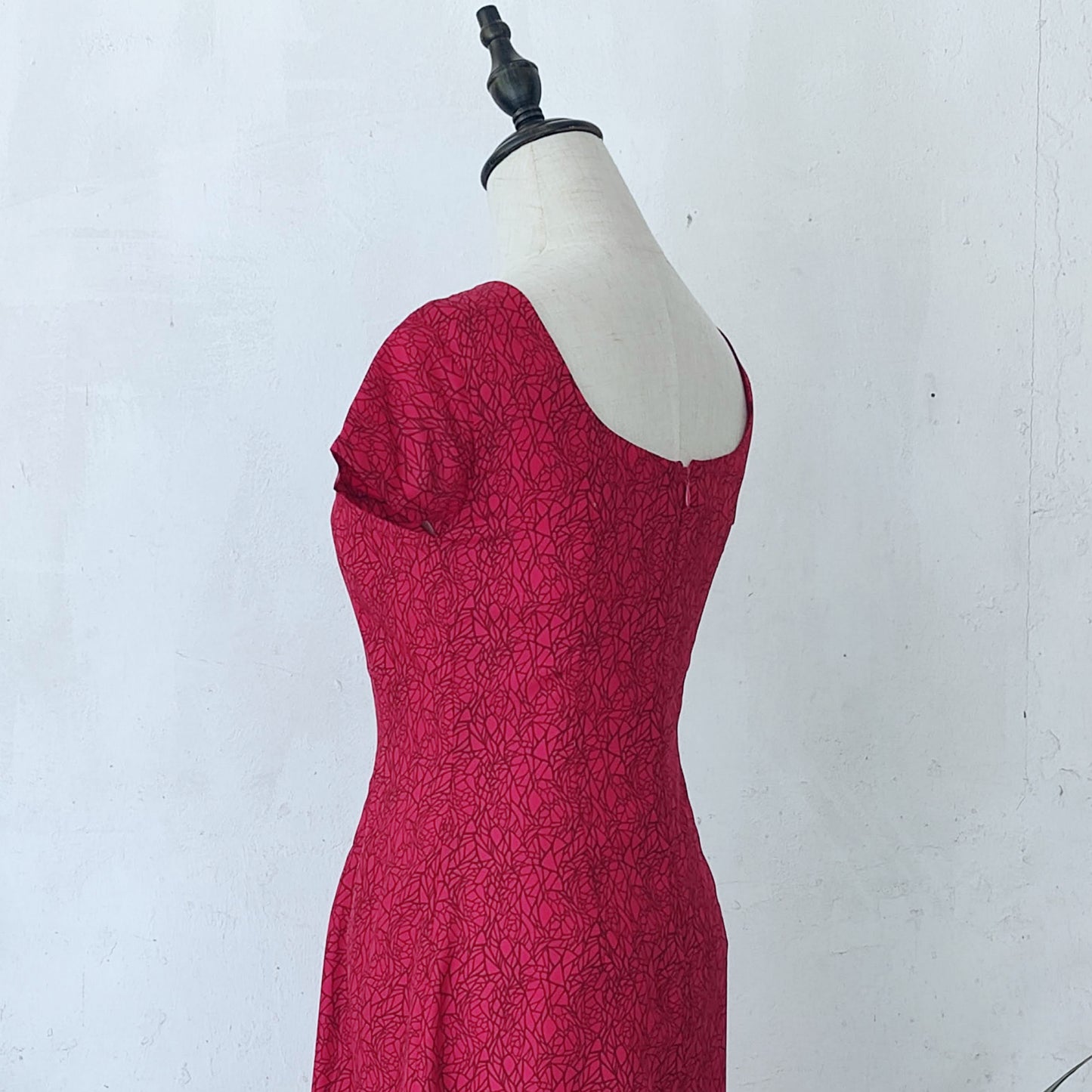 fit and flare midi dress red | cotton dress