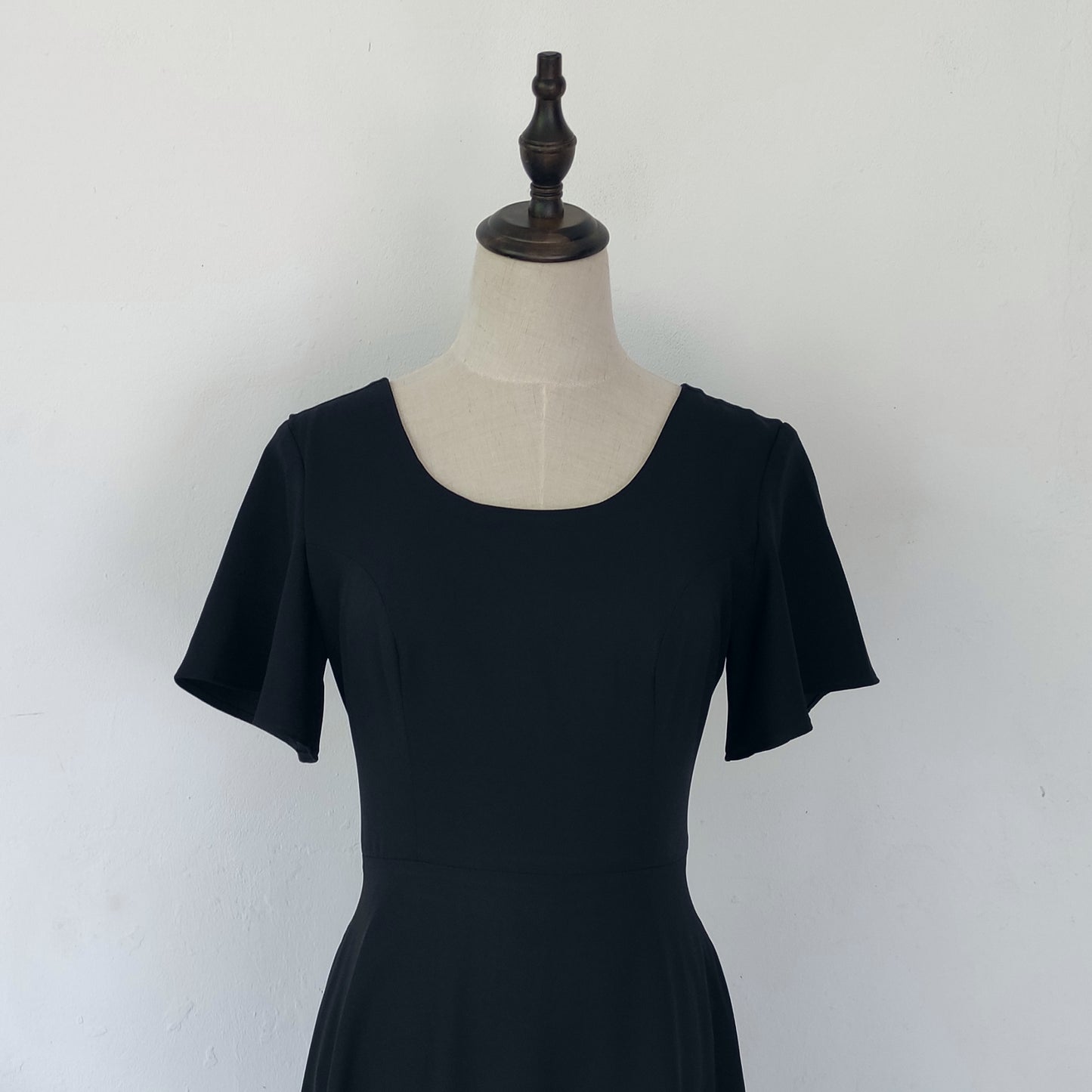 flutter sleeve little black dress | posh affaires