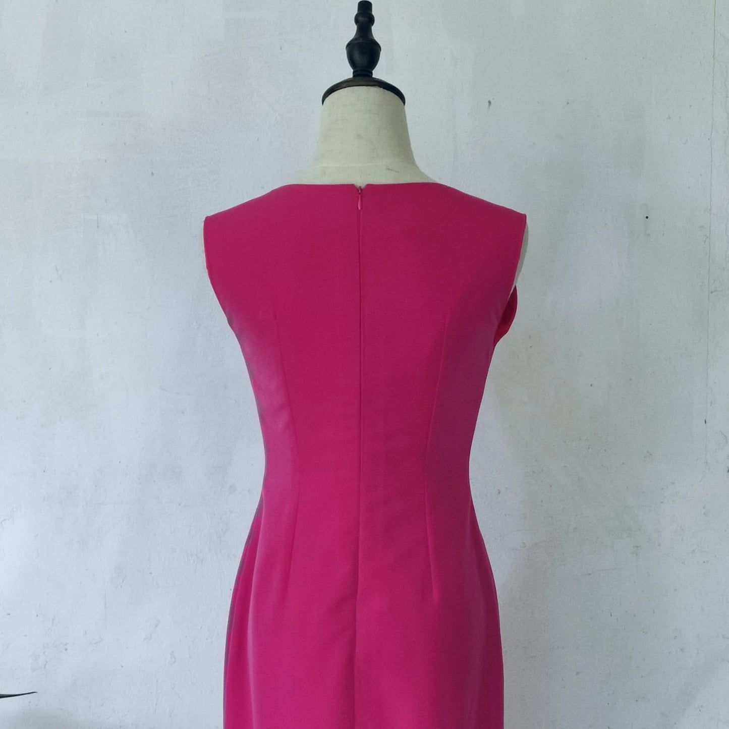 sleeveless pencil midi dress | fuchsia | posh affaires